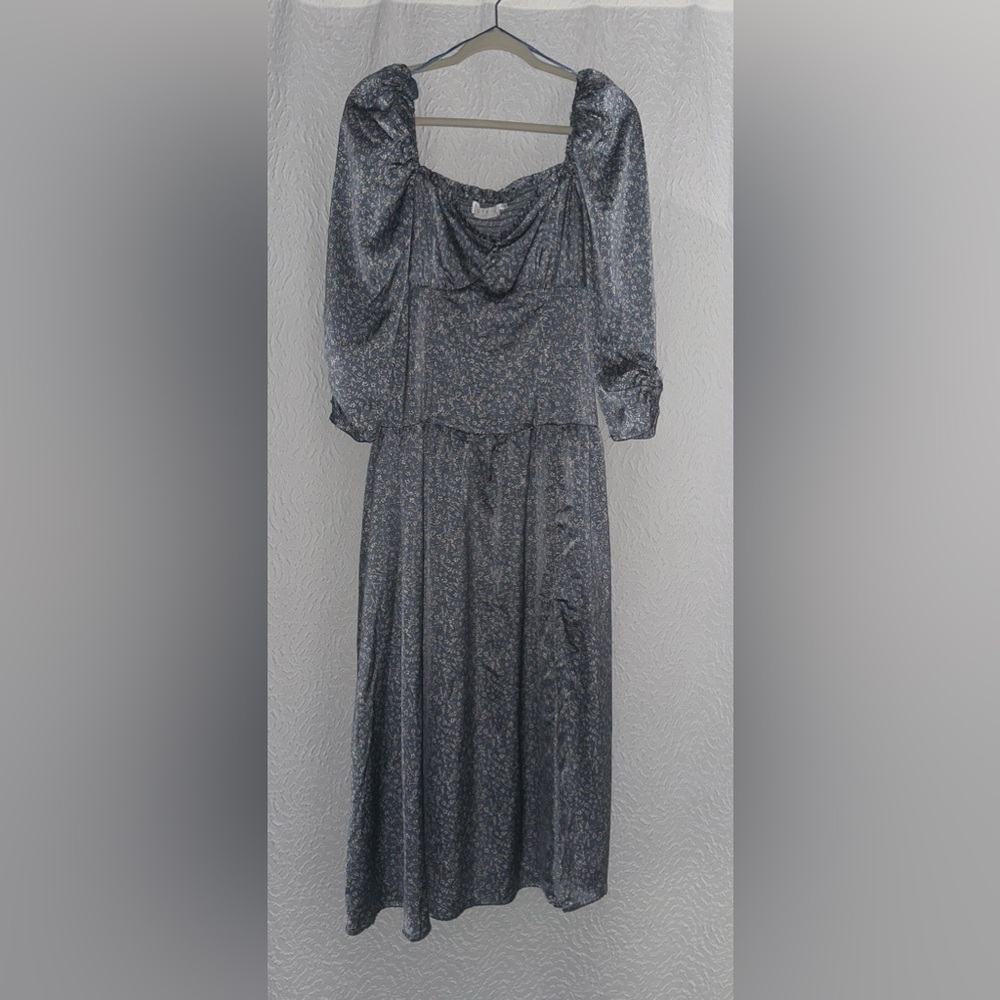 ASTR Elegant Blue Floral Women's Dress